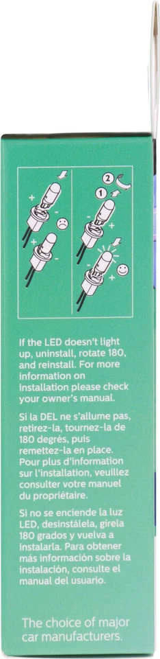 License Plate Light Bulb-Ultinon Led - White Philips 168WLED - Image 1 of 1