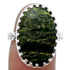 Natural Green Fuchsite 925 Sterling Silver Ring s.8 Jewelry R-1210