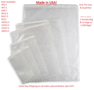 Bubble Out Self Sealing Bags | Protective Wrap Pouches | Full Line Available - Picture 1 of 9