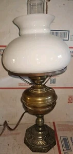 Electrified Perkins non explosive pedestal lamp 1866 oil kerosene early lighting - Picture 1 of 5