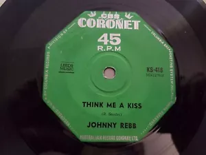 THINK ME A KISS by JOHNNY REBB RARE 1960 OZ CORONET PRESS - Picture 1 of 2