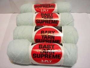 Lote de 4 madeja vintage ~ hilo de peso de bebé VIP Baby Suprema 50/50 ~ #3005 verde - Imagen 1 de 2