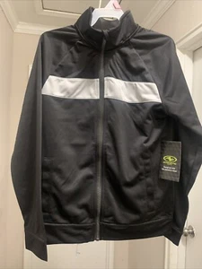 Athletic Works Boys SIZE M -(8 ) Active Track Jacket COLOR Rich Black NEW - Picture 1 of 9