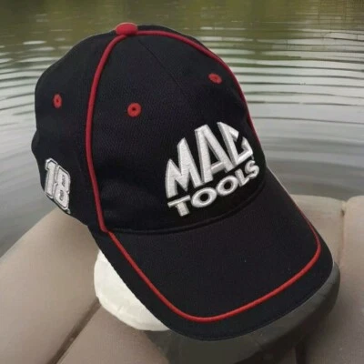 MAC TOOLS Gorra de Carreras Sombrero Correa Trasera Negro y Rojo Béisbol Ajustable Bordado Foto 1 de 4