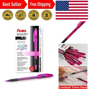 RSVP Razzle-Dazzle Ergonomischer Kugelschreiber, Rosa Schaft, Schwarze Tinte - 12 Stück - Bild 1 von 9