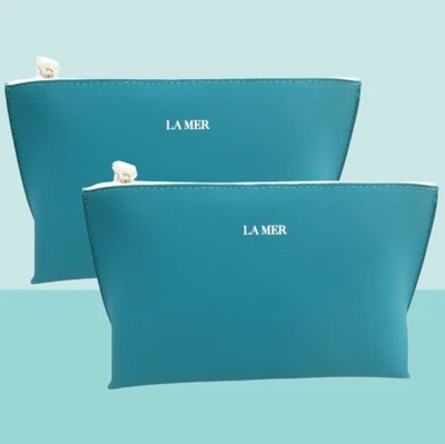 LA MER BOLSA DE MAQUIAGEM VERDE FEMININA NOVA SEM ETIQUETAS LOTE DE 2 - Imagem 1 de 4