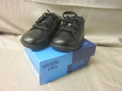 Zapatos Stride Rite SRT Elliot de cuero negro Lea para niño talla 4,5 Foto 1 de 4