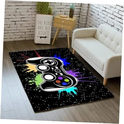 Alfombras de jugador para dormitorio niños pintura de dibujos animados gamepad alfombra para el hogar para adolescentes  Foto 1 de 4