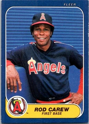 Rod Carew 1986 Fleer #151 California Angels - Image 1 of 2