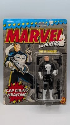 VTG Marvel Superheroes Punisher Cap Firing Weapons 1990 Marvel Toy Biz - New - Image 1 of 4