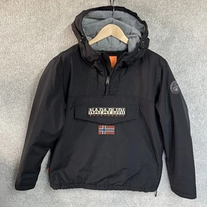 Napapijri Rainforest Jacket Mens Extra Large Winter Black Fleece Lined XL Ski - Picture 1 of 24
