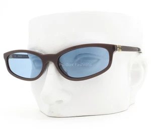 Miu Miu Sunglasses SMU A06-F 22C-60O Polished Moka Brown Blue Tinted with Case - Picture 1 of 12