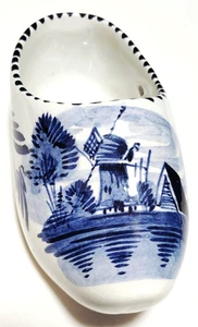 Vintage Delft's Blue, Hand Painted Ceramic Dutch Clog/Shoe, Made in Holland - Picture 1 of 5