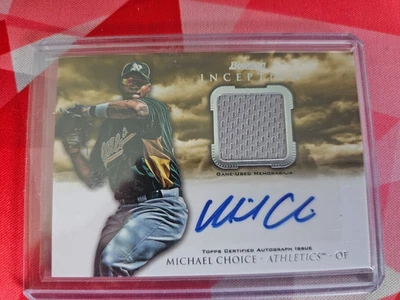 Reliquia autógrafa Bowman Inception 2013 Michael Choice #AR-MC Auto Athletics radiocontrol Foto 1 de 2