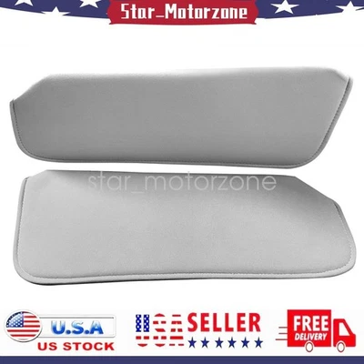 Sun Visors Light Grey Pair For 1988-1998 Chevy Silverado GMC Sierra Pickup Truck Foto 1 de 4