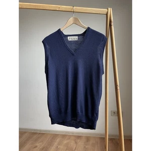 John Smedley Vintage 90's 80's Wool Sweater Vest Size L - Picture 1 of 5