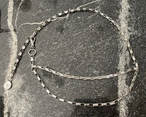 Vintage Damen Gliederkette Gürtel - groß - silber Metall Swag drapiert mit Anhänger 13A - Bild 1 von 4