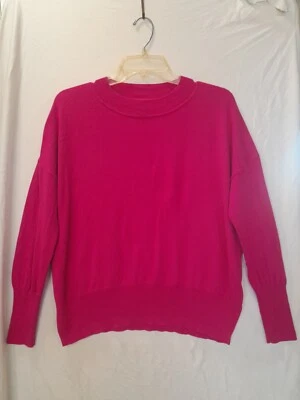 Gap Women Petite Small Bright Pink Sweater Soft Long Sleeve PulloverMock Neck - Image 1 of 4