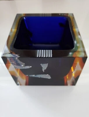 Pavel Hlava Exbor Czech Art Glass Sommerso Ashtray - Image 1 of 4