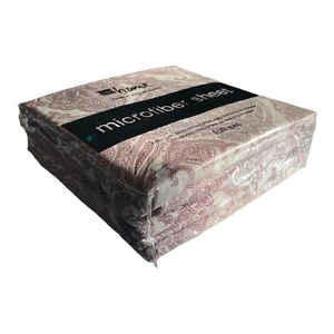JCP Home Full Maroon Paisley Sheet Set Microfiber - Soft, Durable, Deep Pocket - Picture 1 of 3