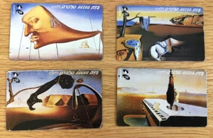 4er Set BEZEQ Telefonkarten. " SALVADOR DALI ". ISRAEL Telekarten - Bild 1 von 1