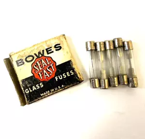Fusibles de vidrio rápido vintage sello BOWS (11 fusibles incluidos) 3AG-30A *Nuevo stock antiguo* - Imagen 1 de 3