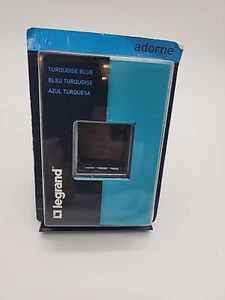 Adorne Legrand Turquoise Blue 1 Gang  Wall Plate 362835  - Picture 1 of 7