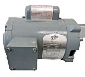 🔥RECONDITIONED BOSTON GEAR 1/4 HP ELECTRIC MOTOR 56C FRAME 115 VAC 1725 RPM 1Ø - Picture 1 of 12