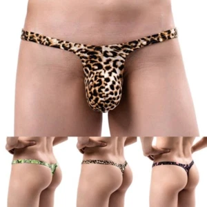 Mutandine uomo sexy marsupio rigonfiamento schiena a T perizoma pantaloncini perizoma slip vita bassa bikini - Foto 1 di 14