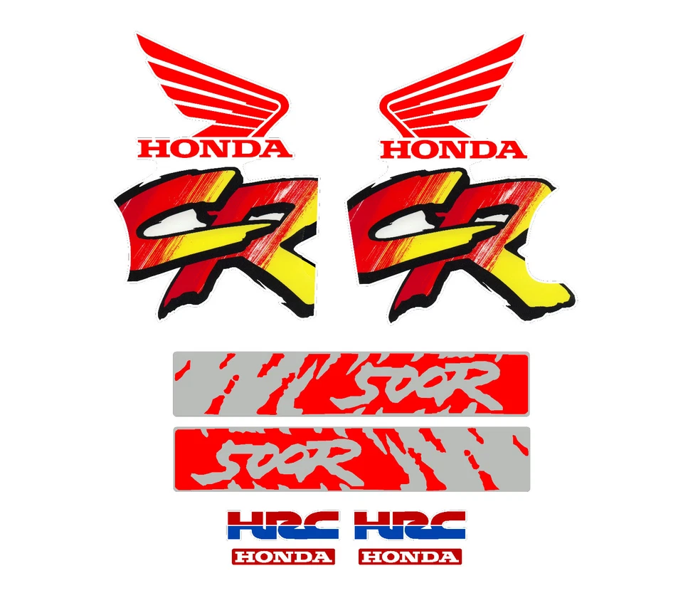 Juego de calcomanías para moto Honda CR500 1991, cubiertas, guardabarros y basculante CR 500 Foto 1 de 1