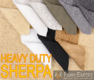 Heavy Duty SHERPA SHEEP SKIN Shearling Faux Fur fabric 60" W Sold by The Yard - Picture 1 of 27