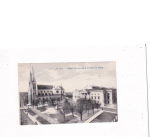 Vintage. PAU, FRANKREICH, SAINT JACQUES KATHOLISCHE KIRCHE & JUSTIZPALAST POSTKARTE - Bild 1 von 2