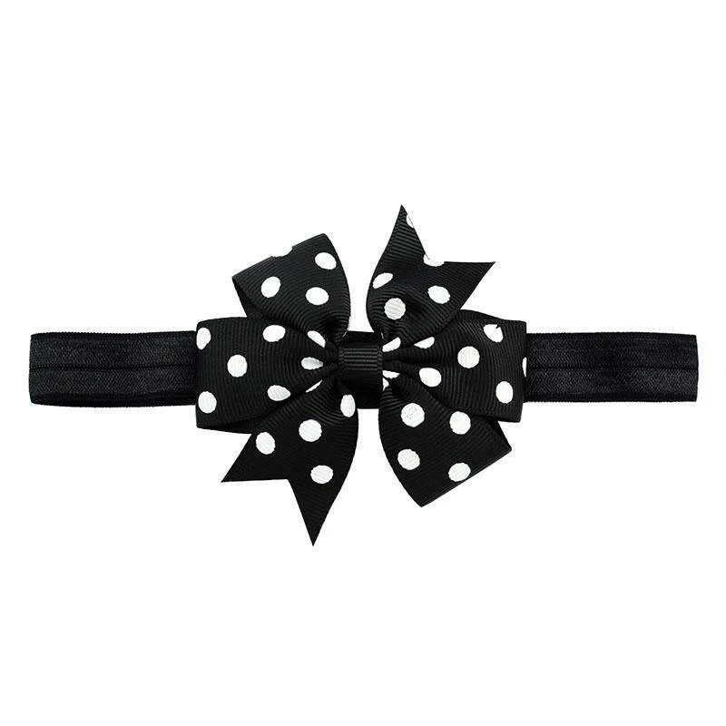 Halloween Thanksgiving Fall Polka Dot Headband Black Brown Lime Yellow Orange - Image 1 of 1
