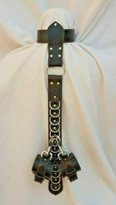 ANITA'S FLOWERS Fetish Bondage Neck To Wrist Leather Chocolate Truffle Restraint Harness BDSM