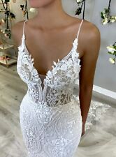 New Ivory Enzoani paisley wedding dress 