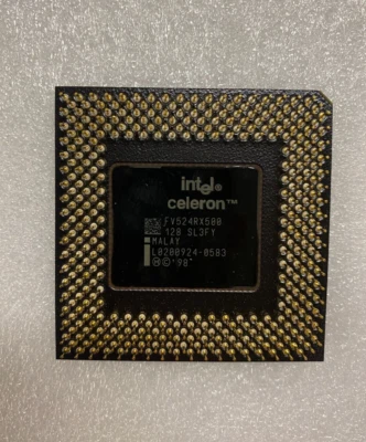 Vintage & New Intel Celeron 500MHz/128KB/66MHz FV80524RX500128 SL3FY Socket 370 - Image 1 of 2
