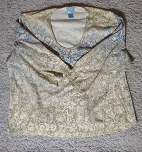 Blusa floral multicolor azul SO 2XL manga 3/4 cuello redondo - Imagen 1 de 16