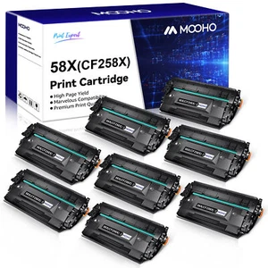 Tóner 8 piezas sin chip CF258X compatible para HP 58X LaserJet Pro M404 M404dw M428fdw - Imagen 1 de 7