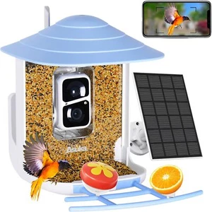 Asuka Bird Feeder with Camera Solar Powered, Smart Bird Watching Camera 1080P HD - Picture 1 of 8
