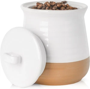 Ceramic Food Storage Container, Porcelain Kitchen Canisters with Airtight Lid, 3 - Picture 1 of 7