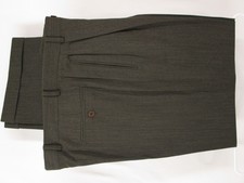 Zanella Mens Brown Pleated Wool Dress Pants Size 32 34x32