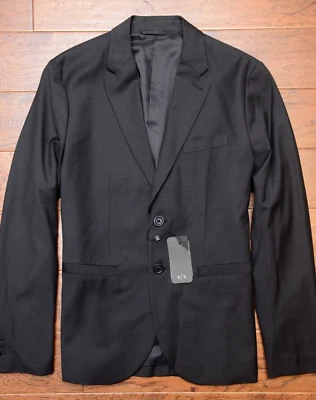 Armani Exchange A|X $240 Men's Solid Black Sport Coat Blazer Jacket 40 - Image 1 of 4