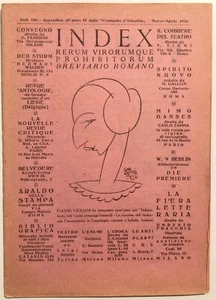 FUTURISMO BRAGAGLIA “INDEX” RIVISTA BREVIARIO ANNO IV° MARZO-APRILE 1926  - Picture 1 of 7