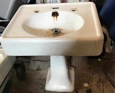 Antique Vintage Porcelain Bathroom Pedestal Sink Cover