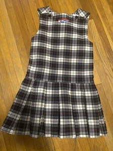 Girls all American School Apparel plaid dress size 5 Pleats At Bottom Nice - Picture 1 of 2