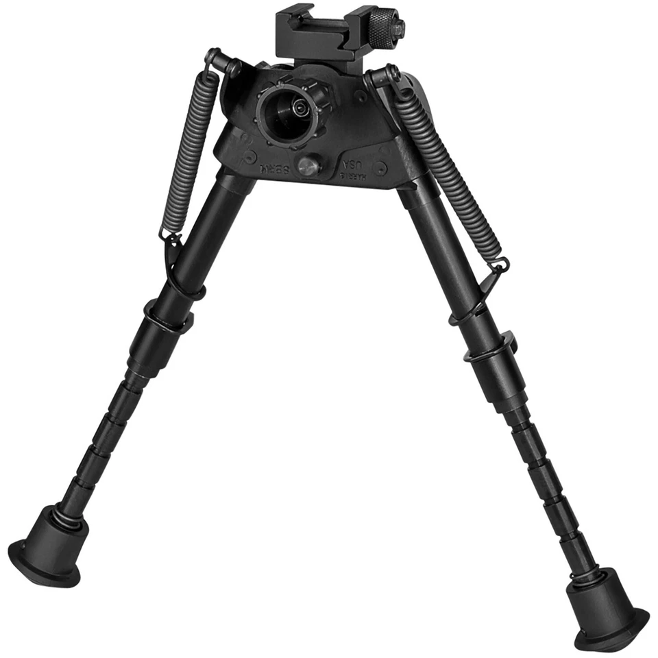 Harris Bipods SBRMP Giratório BR Picatinny, 6-9", Aço Preto/Alumínio, Perna Entalhada - Imagem 1 de 1