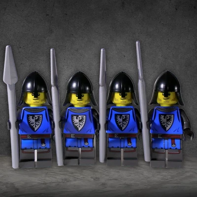 Lego Castle Black Falcon Knights Minifigures Lot-4 Kingdoms Spearmen-Brand New! - Image 1 of 4