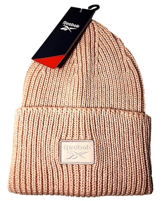 Nuevo Sombrero Reebok Mujer CL FO Gorro Rubor Rosa Etiqueta H47510 Tejido Gorra de Esquí Foto 1 de 2
