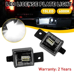 2XLED Plate License Tag Light Fit Chevy 2014-18 GMC Silverado Sierra 6500K White - Picture 1 of 22