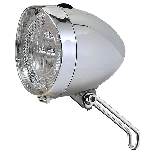 MARWI Fahrrad Dynamo-Scheinwerfer 6 V AC UN-4935 Union, LED chrom Schalter 40 lx